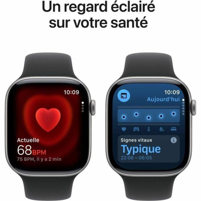 Apple Watch S11 Cellular 46mm Aluminio Gris Espacial con Correa Deportiva Negra M/L 2