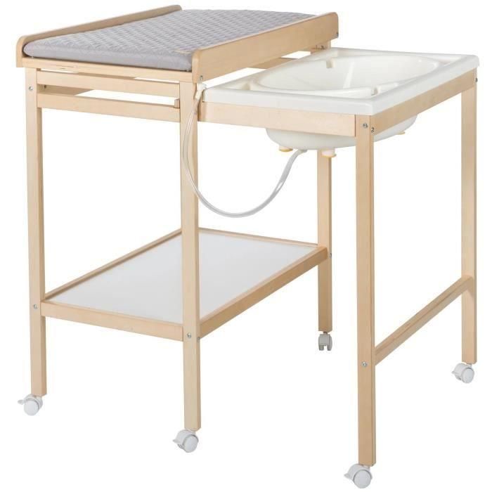 Roba ROB4005317313931 Cambiador con bañera deslizante, colchón hidrófugo estilo Roba Gris, estante de almacenaje, madera natural 0 Roba ROB4005317313931 Cambiador con bañera deslizante, colchón hidrófugo estilo Roba Gris, estante de almacenaje, madera natural 0