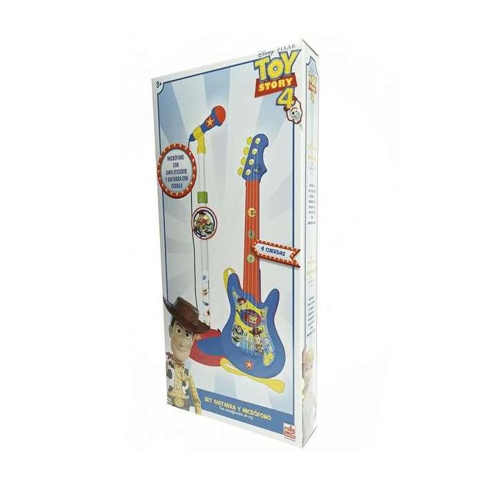 Guitarra y microfono de pie toy story con amplificador (altura regulable) 9