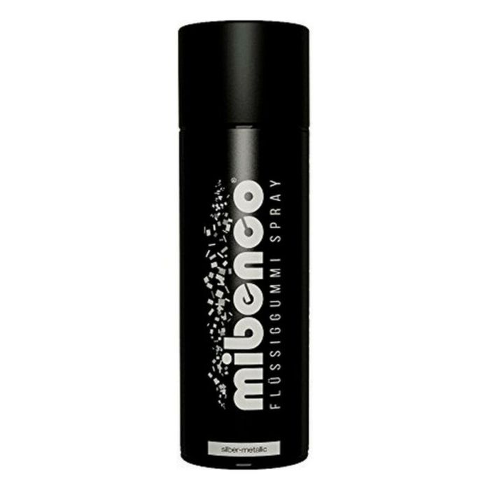 Mibenco MIB71420027 Spray Goma Líquida Plata Metálico Mate 400mL - Impermeable, Anti-UV, Resistente Abrasión, Flexible y Fácil de Retirar