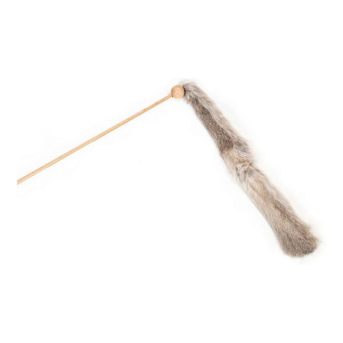 Gloria Palo con Gusano de Piel de Conejo para Gato Juguete Natural Hecho en España Gloria Palo con Gusano de Piel de Conejo para Gato Juguete Natural Hecho en España