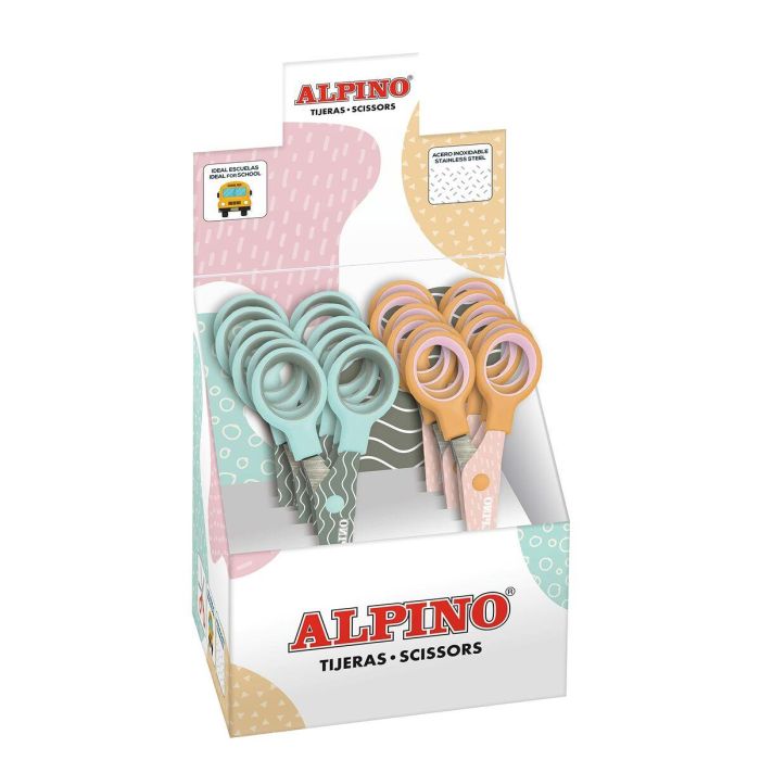 Tijeras Alpino Multicolor Blanco/Naranja Acero Inoxidable 130 mm 4 Tijeras Alpino Multicolor Blanco/Naranja Acero Inoxidable 130 mm 4