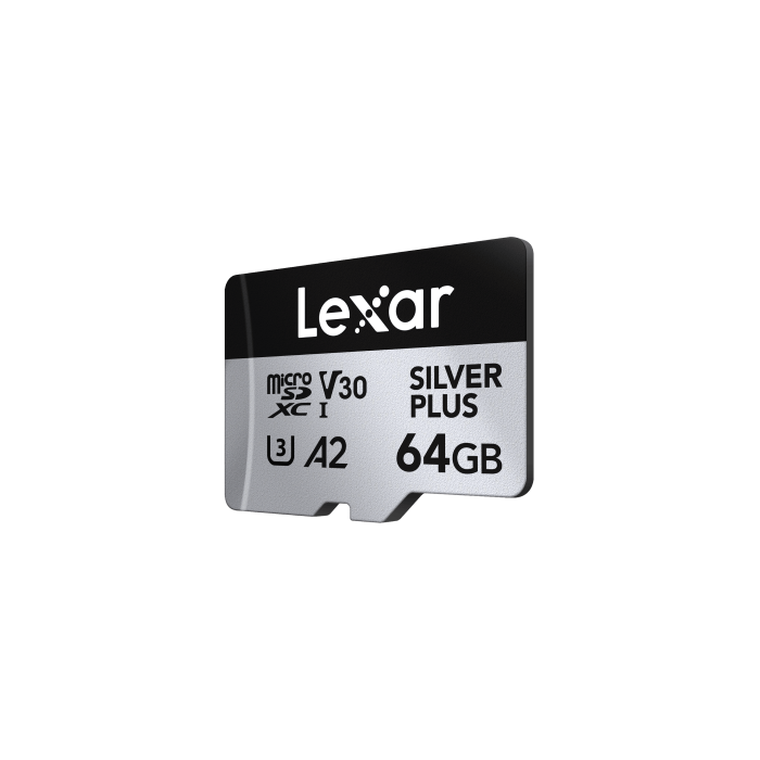 Lexar LMSSIPL064G-BNANG Tarjeta MicroSDXC Profesional SILVER PLUS 64 GB UHS-I Clase 3 Velocidad Lectura 205 MB/s Escritura 100 MB/s V30 A2 0 Lexar LMSSIPL064G-BNANG Tarjeta MicroSDXC Profesional SILVER PLUS 64 GB UHS-I Clase 3 Velocidad Lectura 205 MB/s Escritura 100 MB/s V30 A2 0