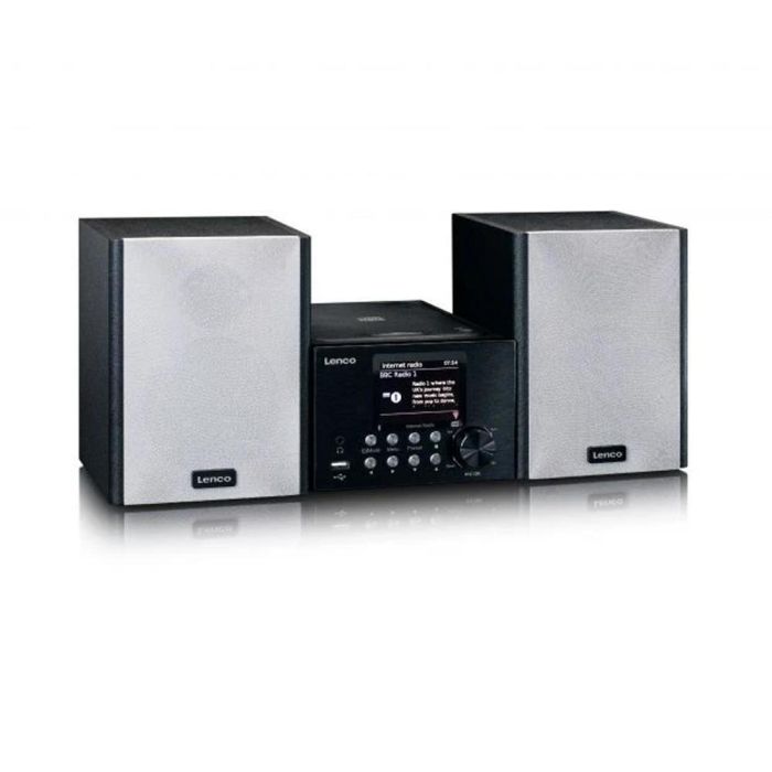 Lenco MC-250 Minicadena de Música Compacta con Bluetooth 5.0, Radio DAB+/FM, USB y Reproductor CD/MP3, Negro