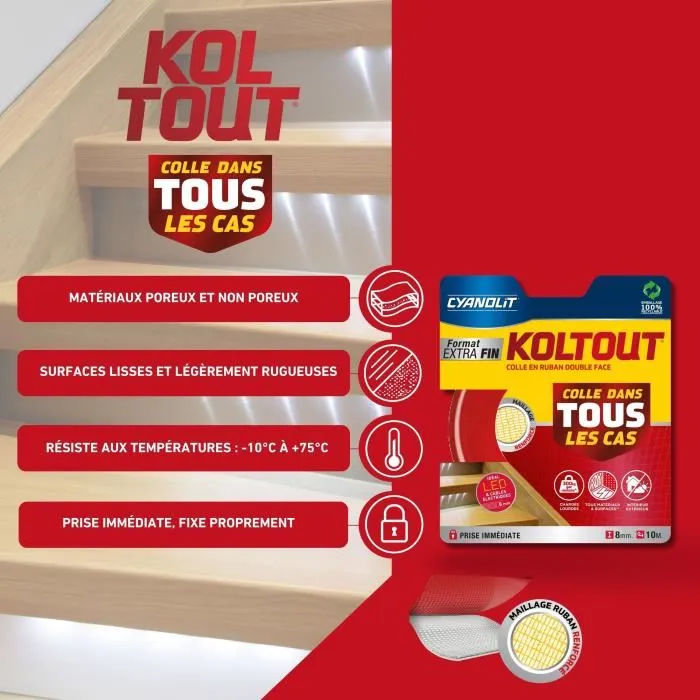 Cyanolit CYA3045205072497 Cinta Adhesiva Doble Cara Extrafina Alta Adherencia Discreta Resistente 4