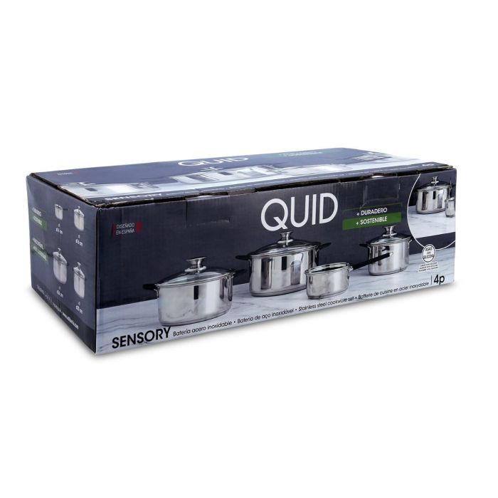 Quid Batería Sensory Acero Inoxidable Brillo 4 Piezas 3