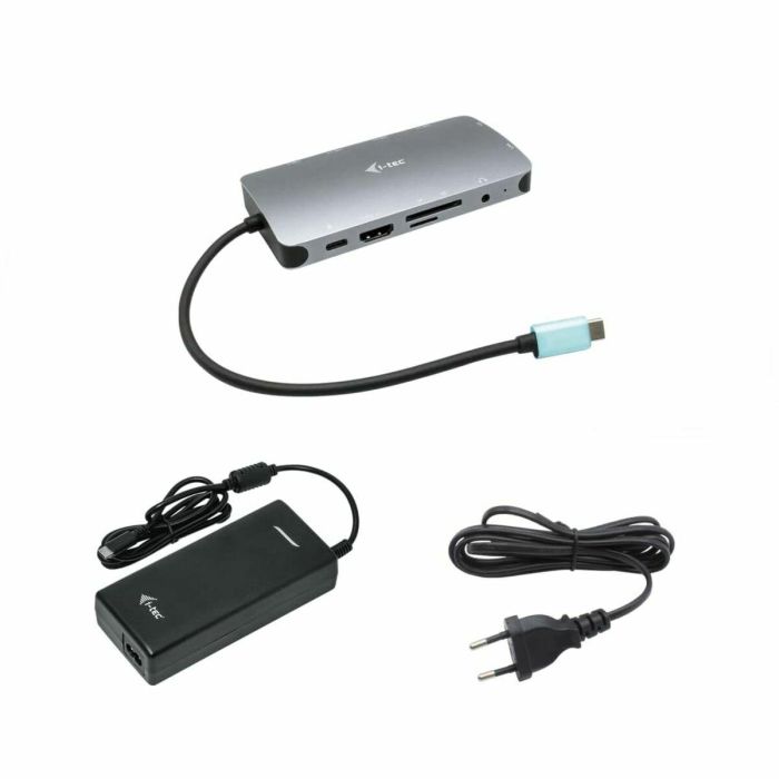 Hub USB i-Tec C31NANOVGA112W Plateado Negro Hub USB i-Tec C31NANOVGA112W Plateado Negro