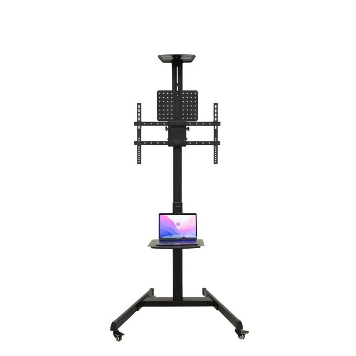 TooQ FS1184M-B Soporte de Suelo con Ruedas para TV 37-70" hasta 70kg, Altura Ajustable y Rotación 90°, Negro 1 TooQ FS1184M-B Soporte de Suelo con Ruedas para TV 37-70" hasta 70kg, Altura Ajustable y Rotación 90°, Negro 1