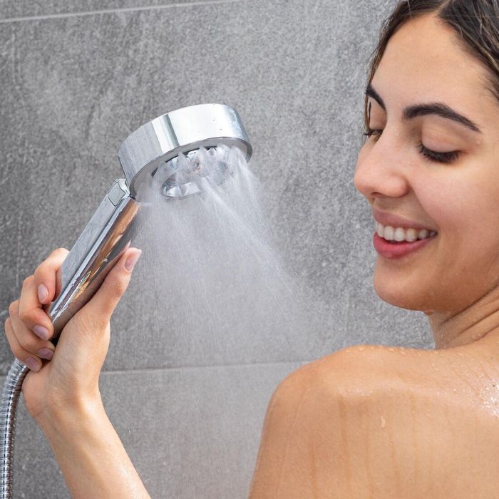 Alcachofa de Ducha Doble con Dispensador 3 en 1 Xawara InnovaGoods 8 Alcachofa de Ducha Doble con Dispensador 3 en 1 Xawara InnovaGoods 8