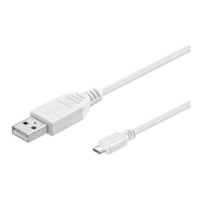 MicroConnect Cable USB 2.0 Tipo A Macho a Micro B Macho Blanco 5m para Cargar y Sincronizar Smartphones y Reproductores MP3 MicroConnect Cable USB 2.0 Tipo A Macho a Micro B Macho Blanco 5m para Cargar y Sincronizar Smartphones y Reproductores MP3