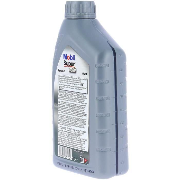 Contenedor de aceite de motor - MOBIL - S3000 0W20 Formula-P - 1 L - 4 estaciones 1 Contenedor de aceite de motor - MOBIL - S3000 0W20 Formula-P - 1 L - 4 estaciones 1