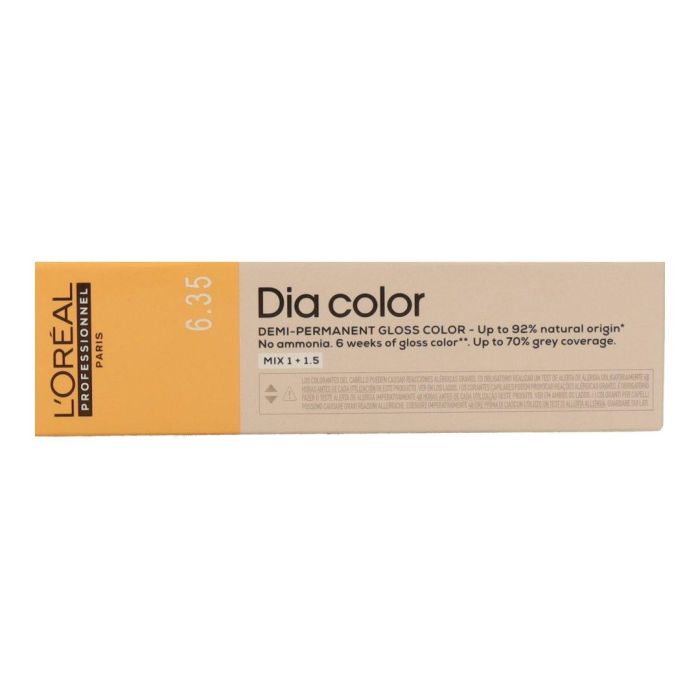 L'Oréal Dia Color 6.35 Tinte Demi-Permanente Sin Amoniaco Rubio Oscuro Dorado Caoba 60ml