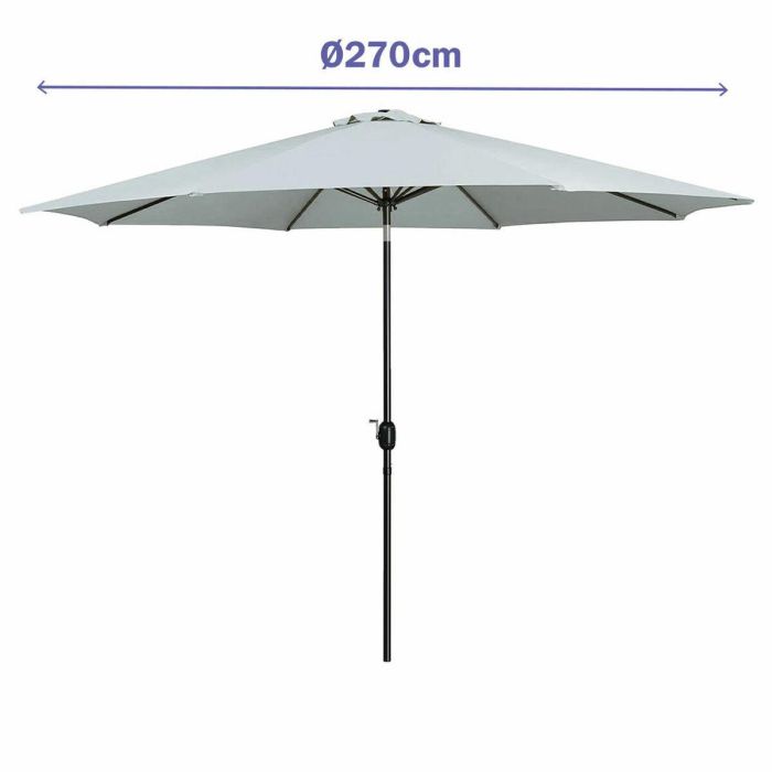 Marbueno Sombrilla Acero 8 Varillas D270 cm Polyester Blanco Jardin, Piscina y Terraza 10484 1 Marbueno Sombrilla Acero 8 Varillas D270 cm Polyester Blanco Jardin, Piscina y Terraza 10484 1