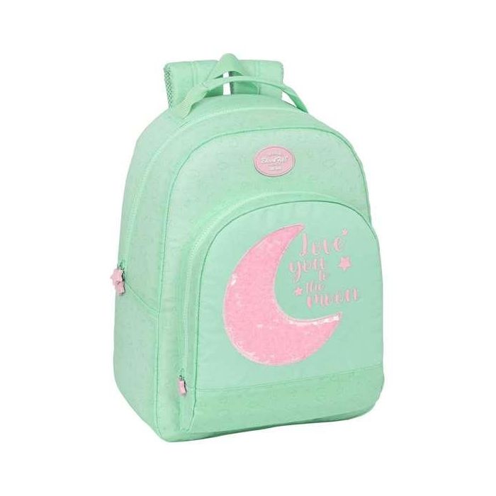 Mochila Escolar BlackFit8 Moon Verde 32 x 42 x 15 cm 3 Mochila Escolar BlackFit8 Moon Verde 32 x 42 x 15 cm 3