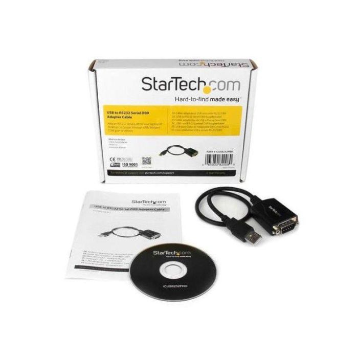 Cable USB DB-9 Startech ICUSB232PRO 0,3 m Negro 3