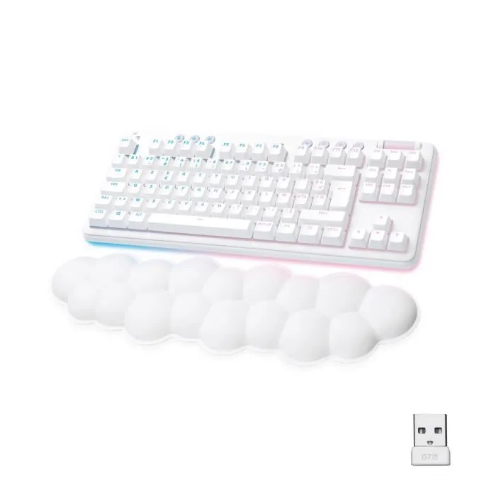 Logitech G Teclado Mecánico Inalámbrico G715 Táctil (GX Brown) con Reposamuñecas - Niebla Blanca 0 Logitech G Teclado Mecánico Inalámbrico G715 Táctil (GX Brown) con Reposamuñecas - Niebla Blanca 0
