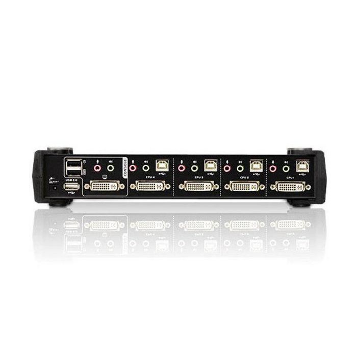 ATEN Switch KVM DVI/USB de 4 Puertos con Audio y Hub USB 2.0 – Conmutador para 4 PCs WUXGA 1920x1200 1 ATEN Switch KVM DVI/USB de 4 Puertos con Audio y Hub USB 2.0 – Conmutador para 4 PCs WUXGA 1920x1200 1