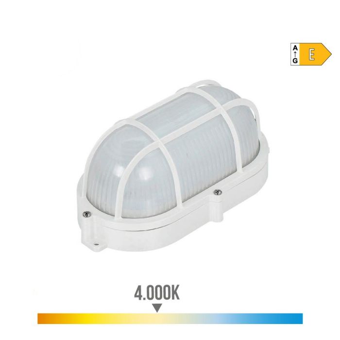 Aplique led oval rejilla exterior 9 W 1066 lm 4000k ip65 11,8 x 21,2 x 9 cm Aplique led oval rejilla exterior 9 W 1066 lm 4000k ip65 11,8 x 21,2 x 9 cm