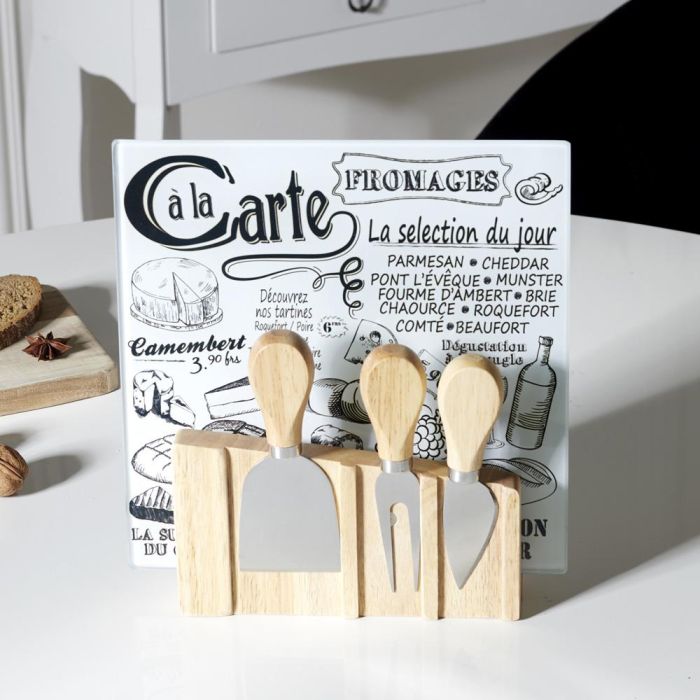 Tabla Quesos Con 3 Cuchillos Cook Concept 5 Tabla Quesos Con 3 Cuchillos Cook Concept 5
