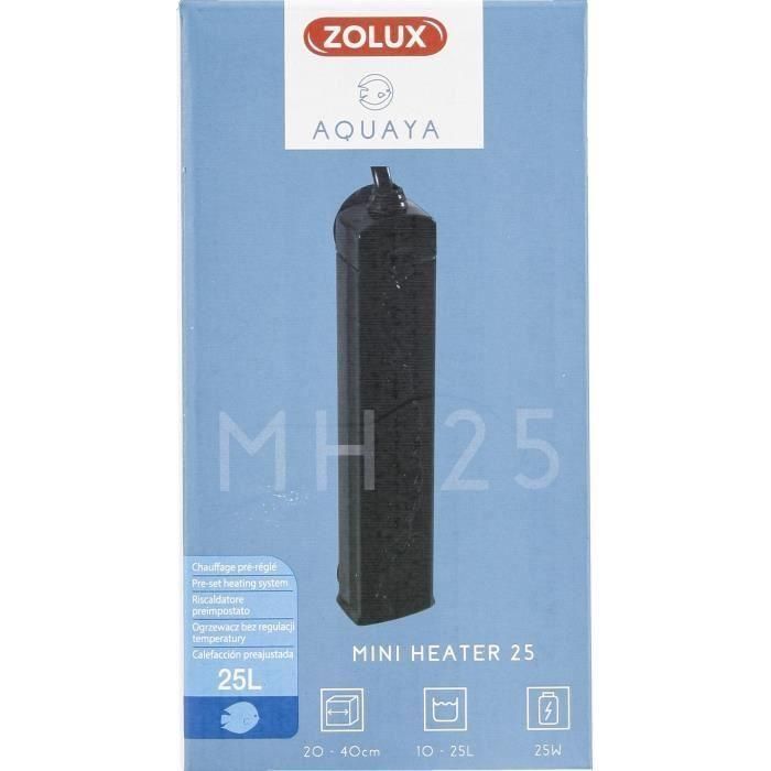 Calentador preajustado Zolux - 23 W - Para acuarios de 10 a 25 L - Indicador de calentamiento - Resistente a golpes 1 Calentador preajustado Zolux - 23 W - Para acuarios de 10 a 25 L - Indicador de calentamiento - Resistente a golpes 1
