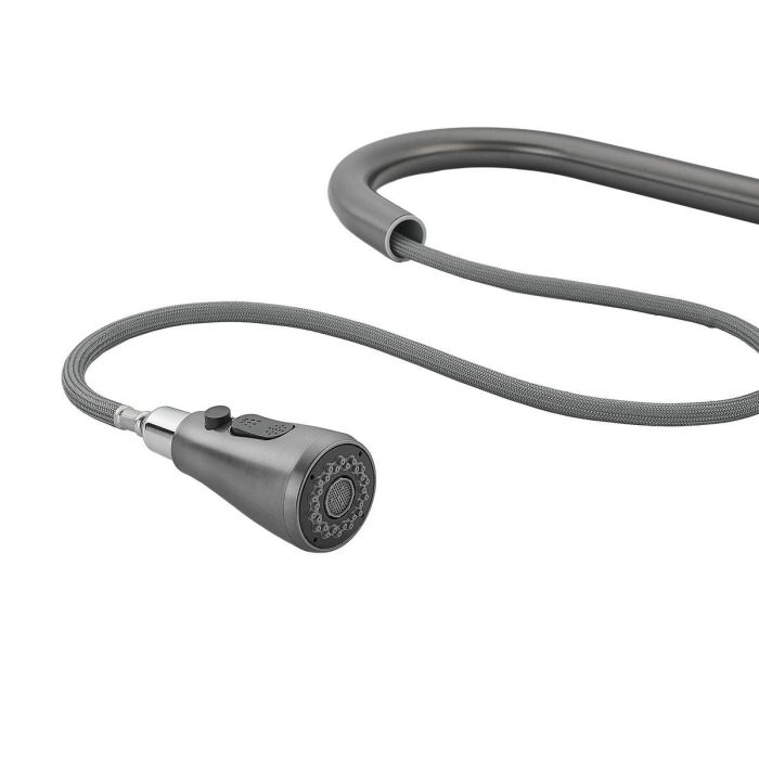 Grifo Monomando Fontastock Gris Acero Inoxidable Cerámico Forma de C 5