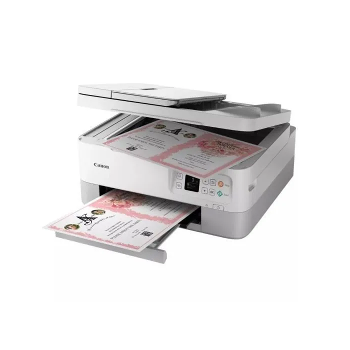 Canon PIXMA TS7451i Impresora Multifunción Color WiFi Blanca con 2 Cartuchos FINE Compatible con Pixma Print Plan 3