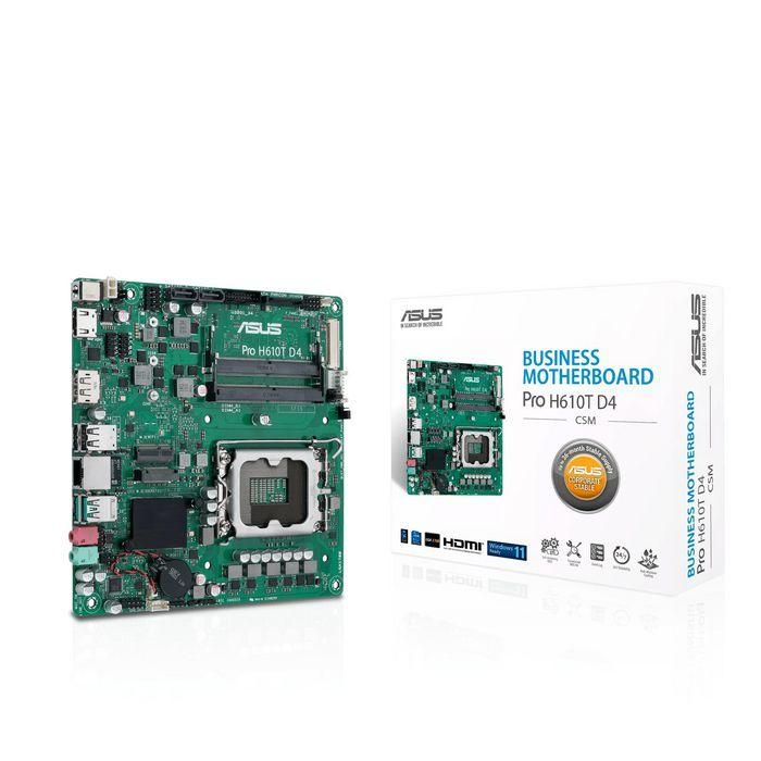 Asus Intel H610, LGA1700, 2x DDR4, DP, HDMI, M.2, SATA III, USB, 1G LAN, Mini-ITX, 170x170 mm 2 Asus Intel H610, LGA1700, 2x DDR4, DP, HDMI, M.2, SATA III, USB, 1G LAN, Mini-ITX, 170x170 mm 2