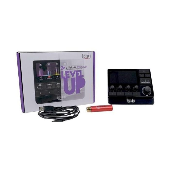 Hercules Controlador de Audio Stream 200 XLR con Pantalla LCD y Micrófono XLR - 4780934 3
