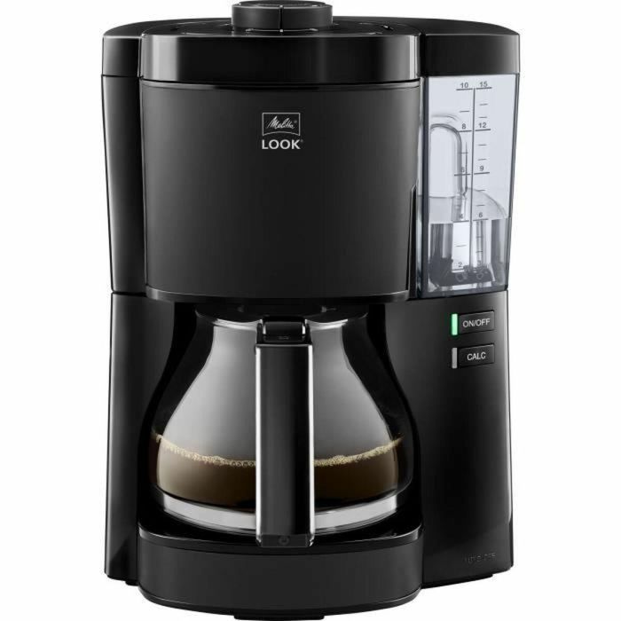 Cafetera - MELITTA - Look V Glass 1025-02 - 1080 W - 1,25 L - Negra