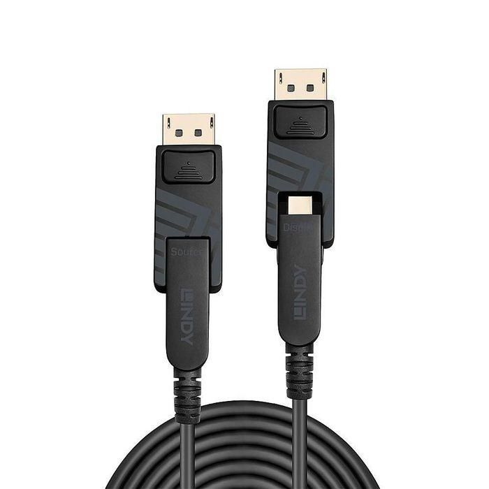 Lindy 70m Fibre Optic Hybrid Mini DisplayPort 1.4 Cable with Detachable DP Connectors Lindy 70m Fibre Optic Hybrid Mini DisplayPort 1.4 Cable with Detachable DP Connectors