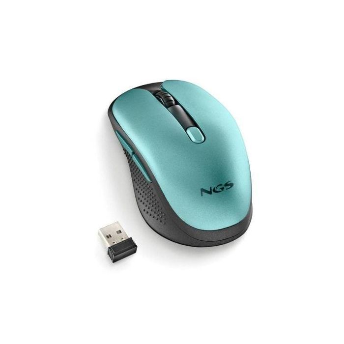 NGS EVORUSTICE Ratón Inalámbrico Óptico Recargable 600mAh Teclas Silenciosas 1600 DPI 2.4Ghz 5 Botones Diestro Compacto Verde Agua 4 NGS EVORUSTICE Ratón Inalámbrico Óptico Recargable 600mAh Teclas Silenciosas 1600 DPI 2.4Ghz 5 Botones Diestro Compacto Verde Agua 4