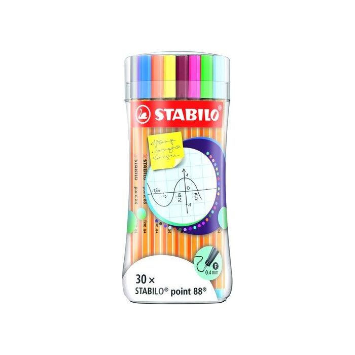 Stabilo Pen 88 Sleeve Colores Surtidos Estuche De Plástico 30 Ud