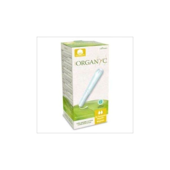 ORGANYC Tampones Regular con Aplicador, 100% Algodón Orgánico, 16 Unidades
