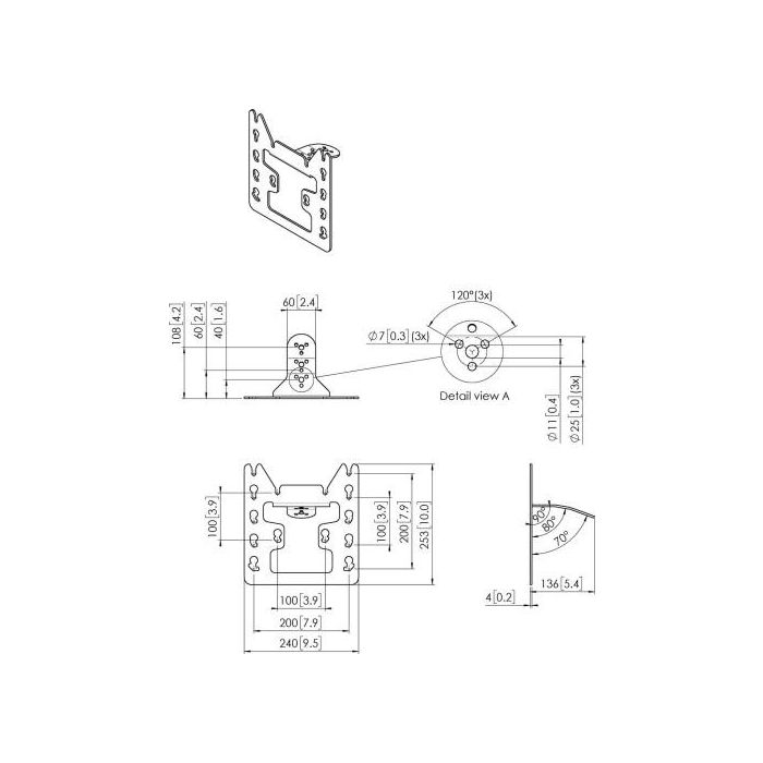 Vogels Pfi 3045 Interface 200X100, 200X200 Black (PFI3045) 2