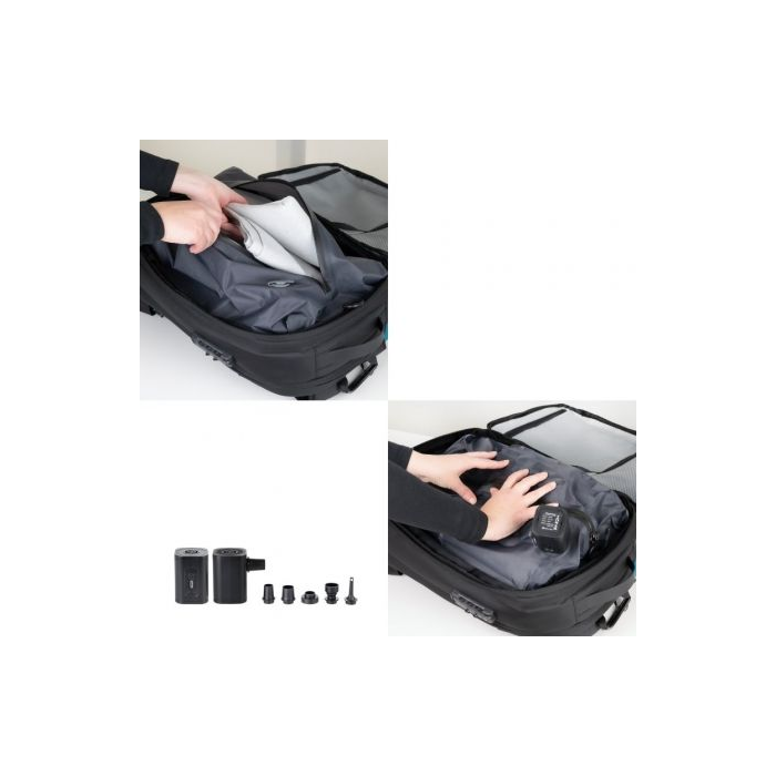 TooQ Mochila de Viaje TQBP-V101-BK con Sistema de Compresión al Vacío, Incluye Bomba de Aire, Color Negro 4