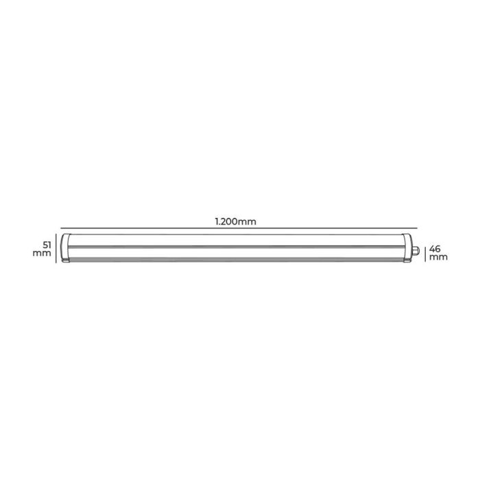 Regleta electrónica led 36 w 6.400 k luz fria 3.820 lm 120 x 4,6 x 5,1 cm 3