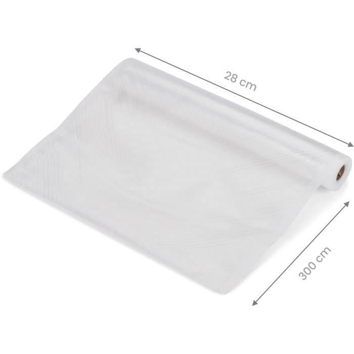 Livoo DOM505 | Juego de dos (2) rollos para envasar al vacío universal | 28 cm x 3 m cada rollo | Compatibles con máquinas universales 1 Livoo DOM505 | Juego de dos (2) rollos para envasar al vacío universal | 28 cm x 3 m cada rollo | Compatibles con máquinas universales 1