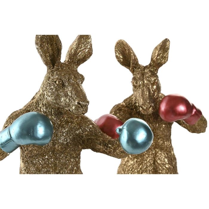 DKD Home Decor Figura Decorativa Canguro Moderna de Resina Roja y Azul 25x40.5x23 cm (2 Unidades) 3 DKD Home Decor Figura Decorativa Canguro Moderna de Resina Roja y Azul 25x40.5x23 cm (2 Unidades) 3