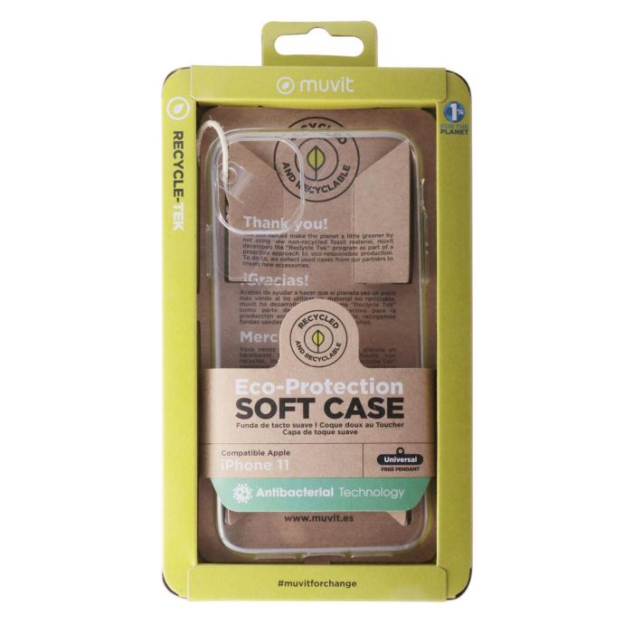 Muvit Funda Recycletek Antibacteriana para Apple iPhone fabricada con materiales reciclados 6 Muvit Funda Recycletek Antibacteriana para Apple iPhone fabricada con materiales reciclados 6