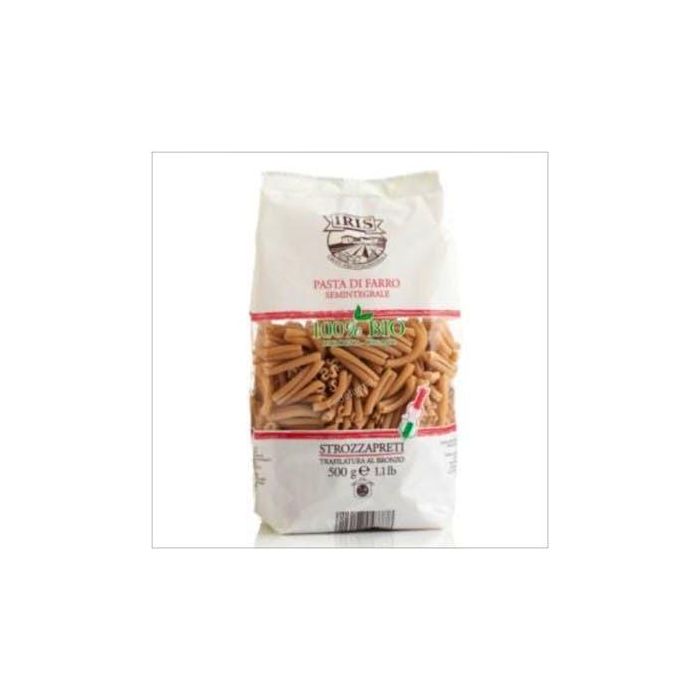 IRIS Caserecce de Espelta Semi Integral Bio 500g, Pasta de Tritticum dicoccum, Alto contenido en fibra