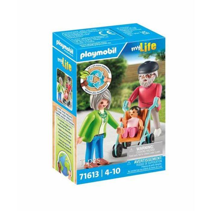 Playmobil Abuelos y Bebé Life Set de Figuras, incluye 1 hombre, 1 mujer, 1 bebé y 1 carrito, Edad recomendada: 4+ años Playmobil Abuelos y Bebé Life Set de Figuras, incluye 1 hombre, 1 mujer, 1 bebé y 1 carrito, Edad recomendada: 4+ años