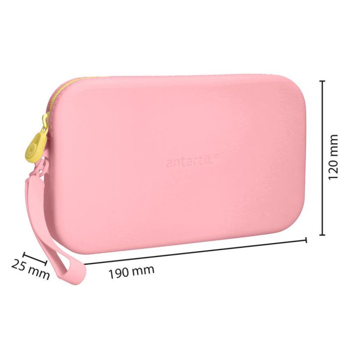 Estuche Portatodo Antartik Tropical Dive Silicona Soft Rectangular 190x120x25 mm Rosa Chicle 1