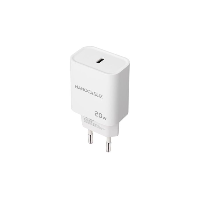 NANOCABLE CARGADOR USB-C PD 20W BLANCO