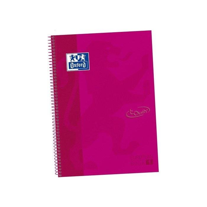 Bloc Oxford Touch Eu.Book 1 Micro.Tapa Extra A4+ 80H Horiz. 90G Rosa Frambuesa (Fucsia) (Set de 5)