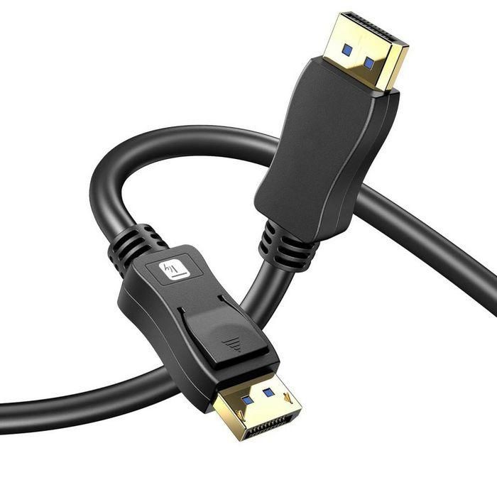 Techly DisplayPort 2.1 Audio/Video Cable M/M 4K 1m Black 4
