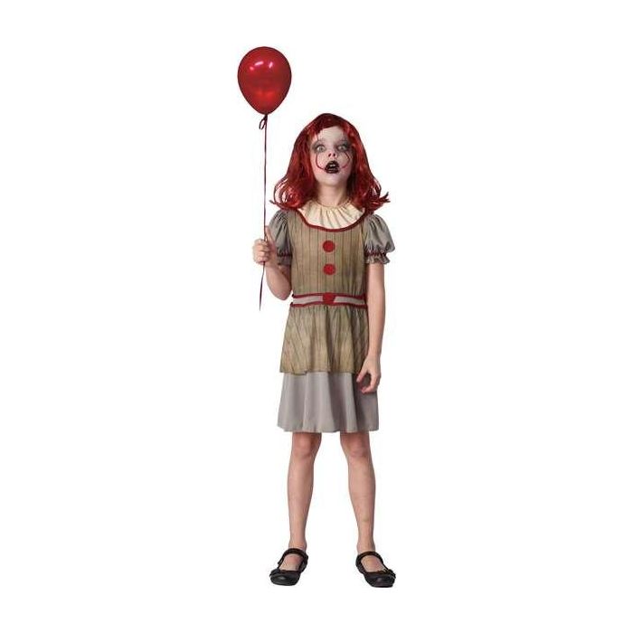 Creaciones Llopis Disfraz Infantil Payasa Terror con Globo, para Niños y Niñas, Incluye Vestido y Cuello, Talla 10-12 Años Creaciones Llopis Disfraz Infantil Payasa Terror con Globo, para Niños y Niñas, Incluye Vestido y Cuello, Talla 10-12 Años