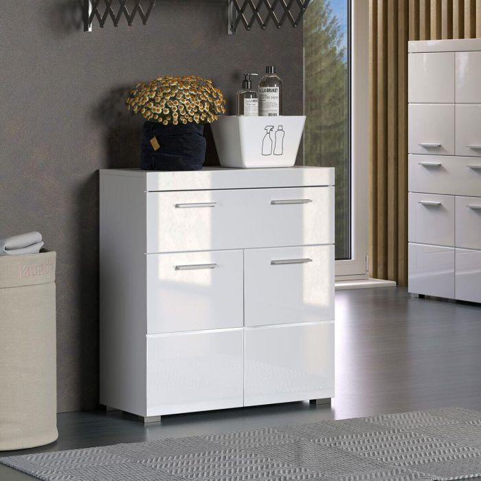 Trendteam TRE4251398913359 Mueble bajo de baño Amanda Blanco 2 puertas, 1 cajón 73x31x79 cm 13 Trendteam TRE4251398913359 Mueble bajo de baño Amanda Blanco 2 puertas, 1 cajón 73x31x79 cm 13
