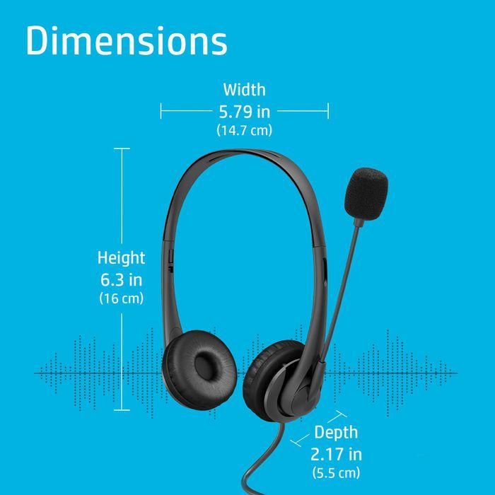 HP Auriculares USB Stereo Headset G2, con Cancelación de Ruido, Diseño Cómodo, para Llamadas Claras y Confort Duradero HP Auriculares USB Stereo Headset G2, con Cancelación de Ruido, Diseño Cómodo, para Llamadas Claras y Confort Duradero