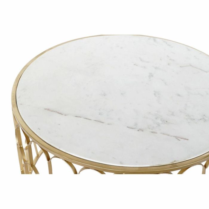 Mesa Centro Glam DKD Home Decor Dorado Blanco 87 x 51.5 x 87 cm 3