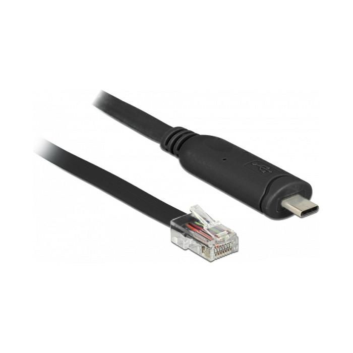 DeLOCK Adaptador USB-C a RJ45 Gigabit Ethernet, Cable LAN 2 m Negro, Modelo 63912 0 DeLOCK Adaptador USB-C a RJ45 Gigabit Ethernet, Cable LAN 2 m Negro, Modelo 63912 0